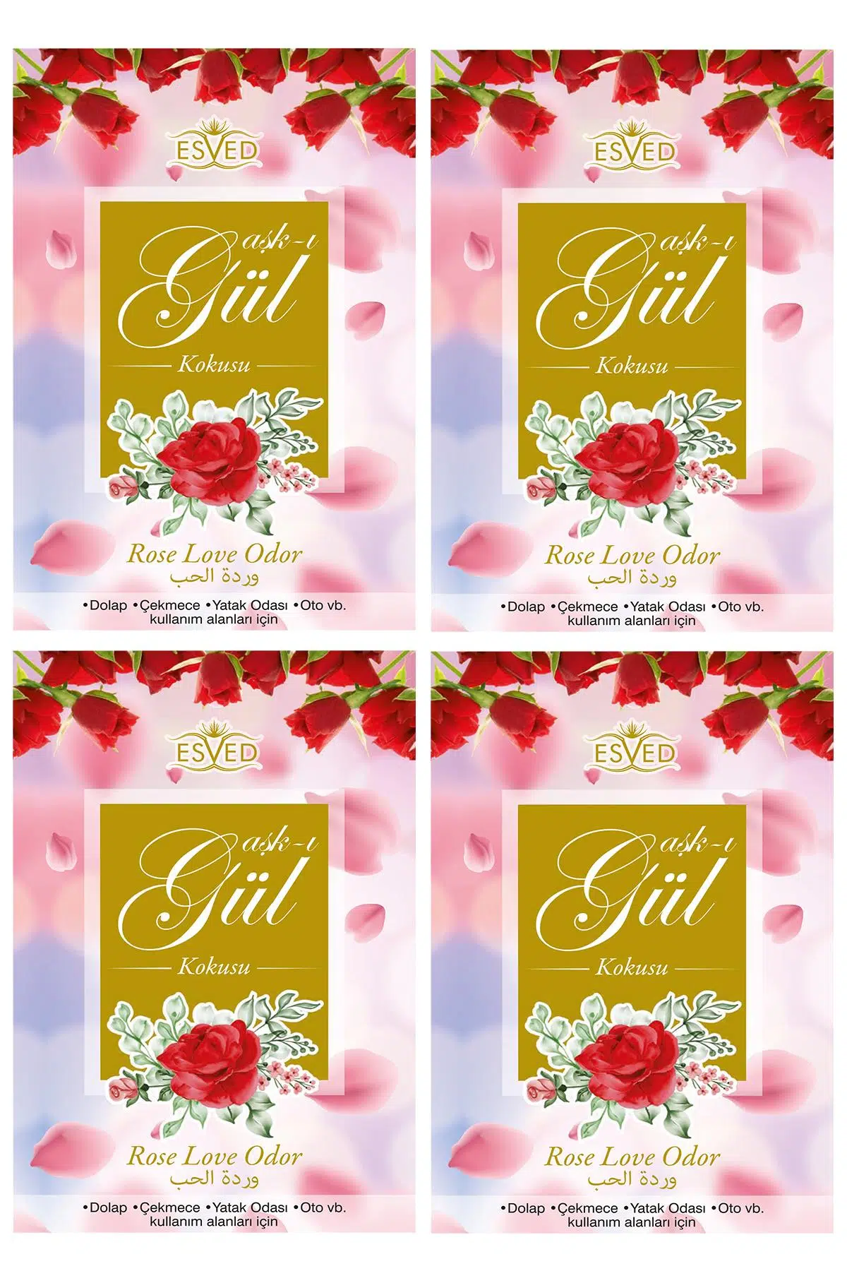 Dolap Ve Çekmece Kokusu Gül Kokusu - 4 Adet Dolap Ve Çekmece Kokusu Gül Kokusu - 4 Adet