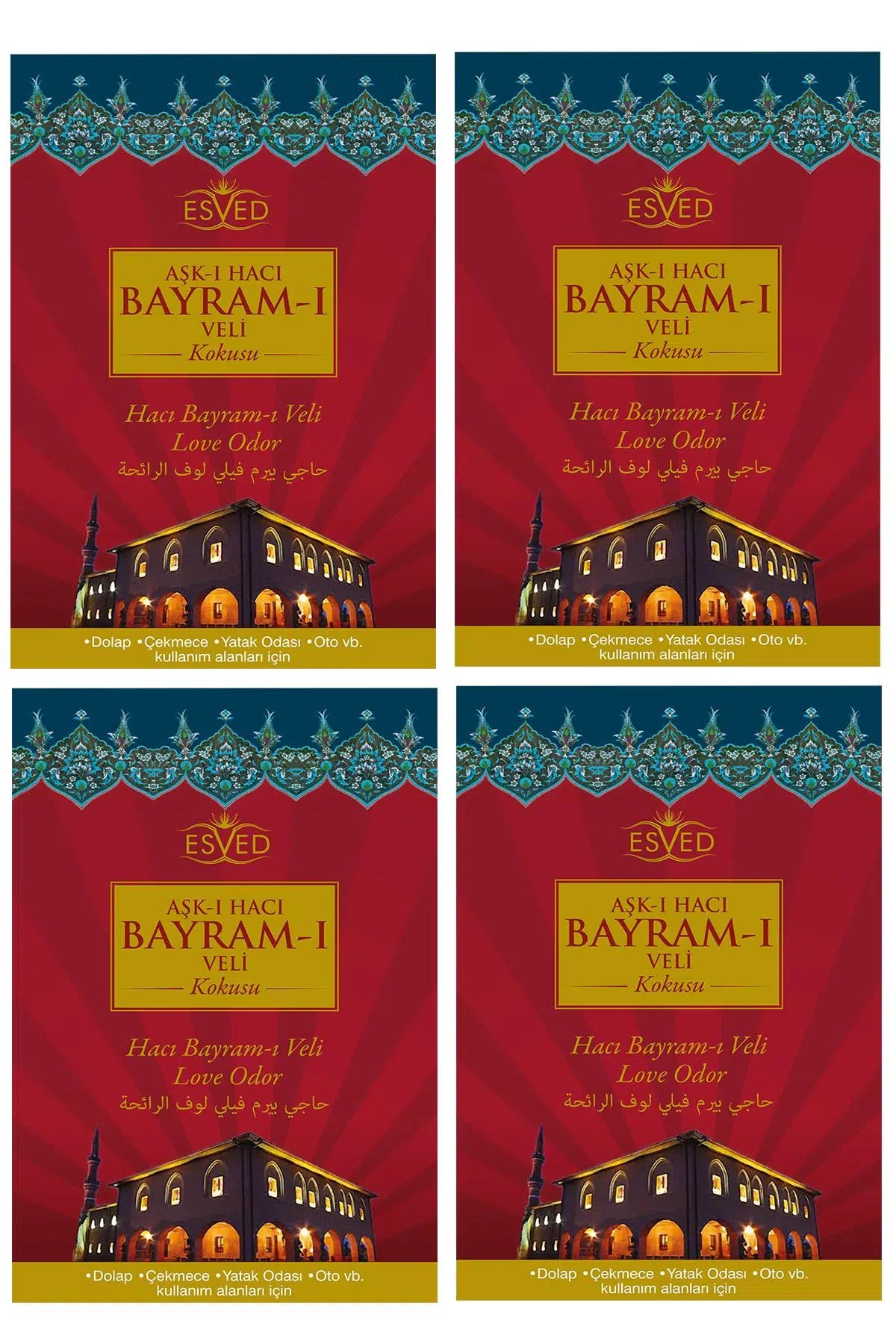 Dolap Ve Çekmece Kokusu Hacı Bayram Veli Kokusu - 4 Adet Dolap Ve Çekmece Kokusu Hacı Bayram Veli Kokusu - 4 Adet