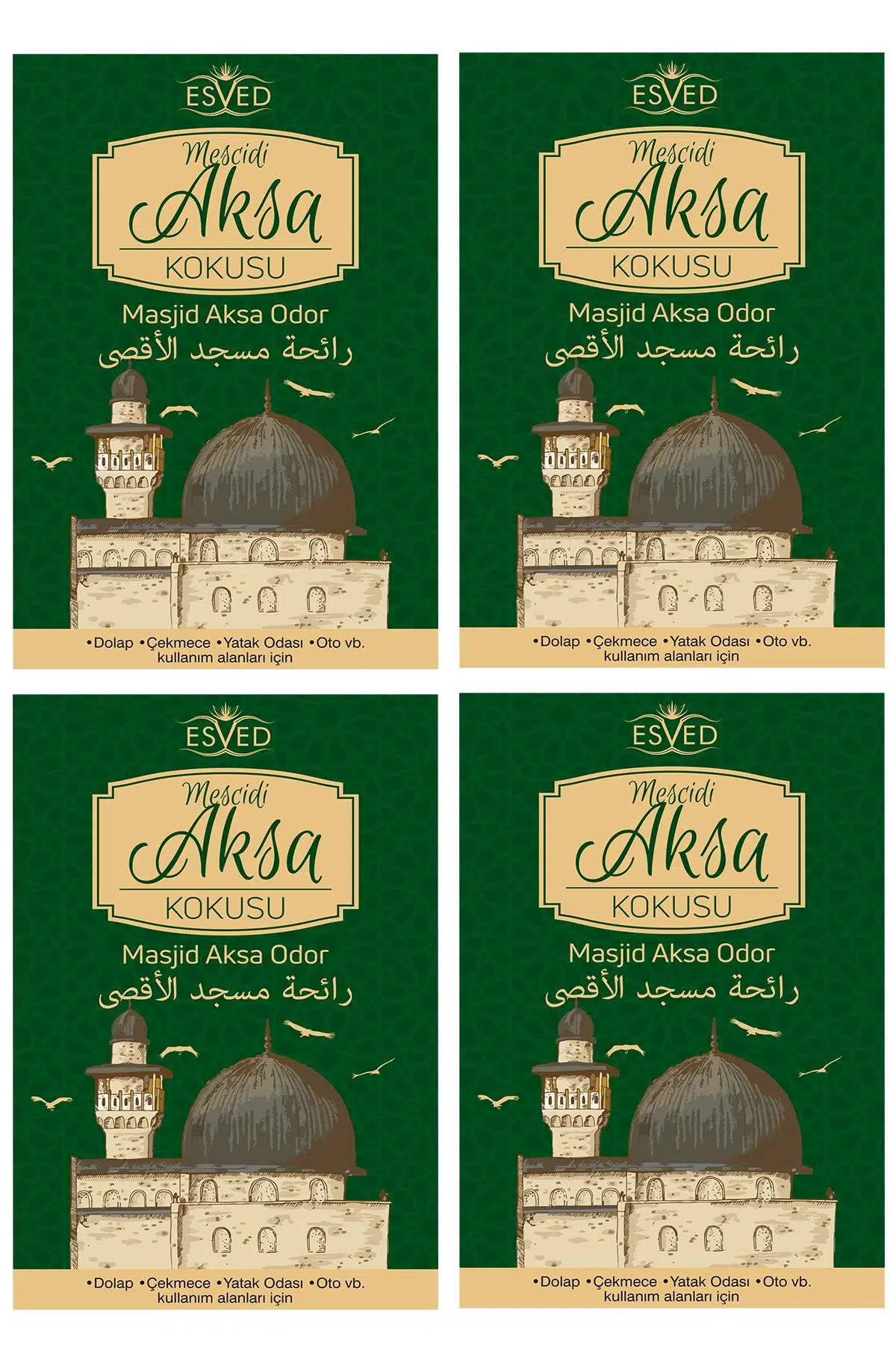 Dolap Ve Çekmece Kokusu Mescidi Aksa Kokusu - 4 Adet