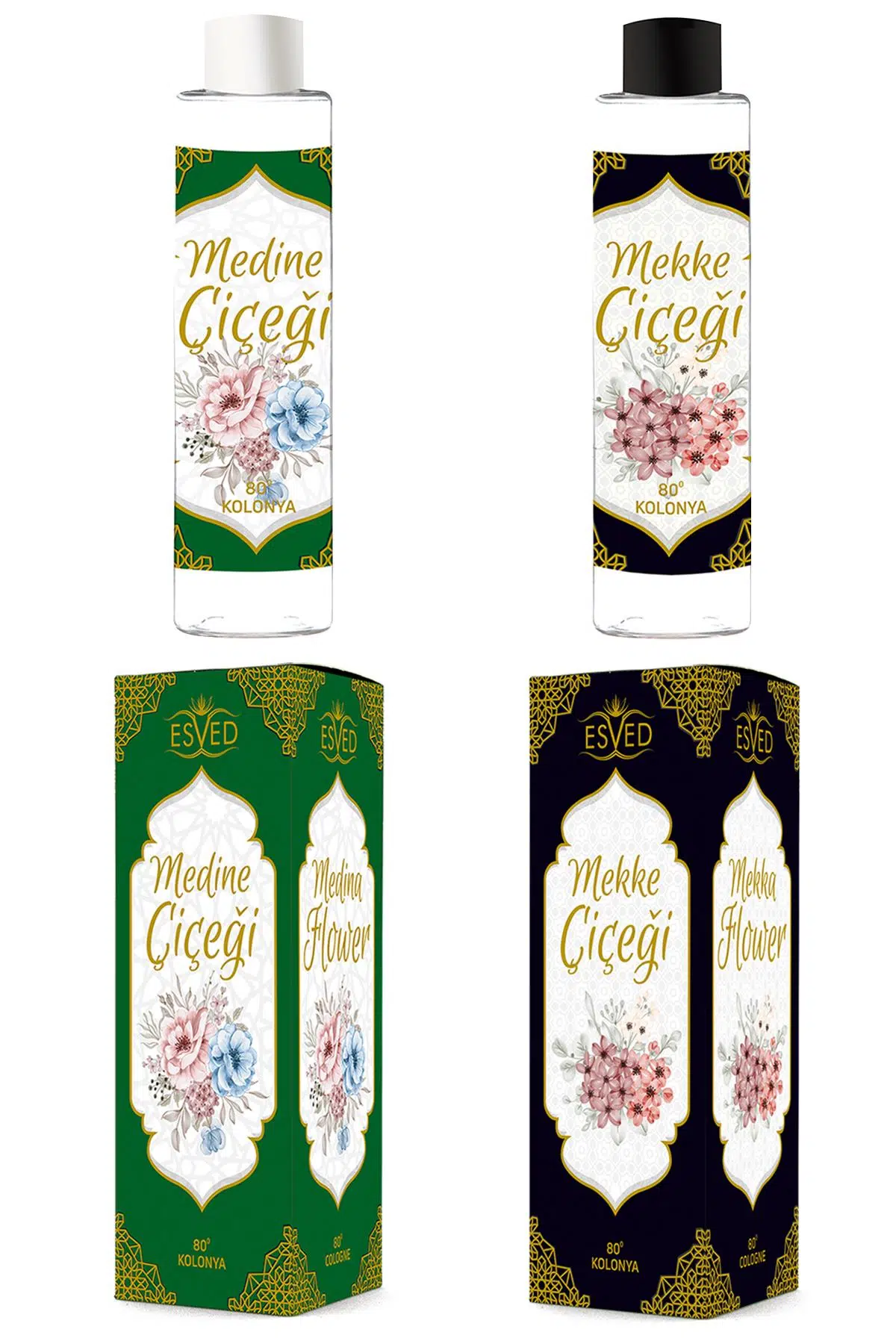 Medine Çiçeği Ve Mekke Çiçeği Kolonya 400Ml. 80 Derece