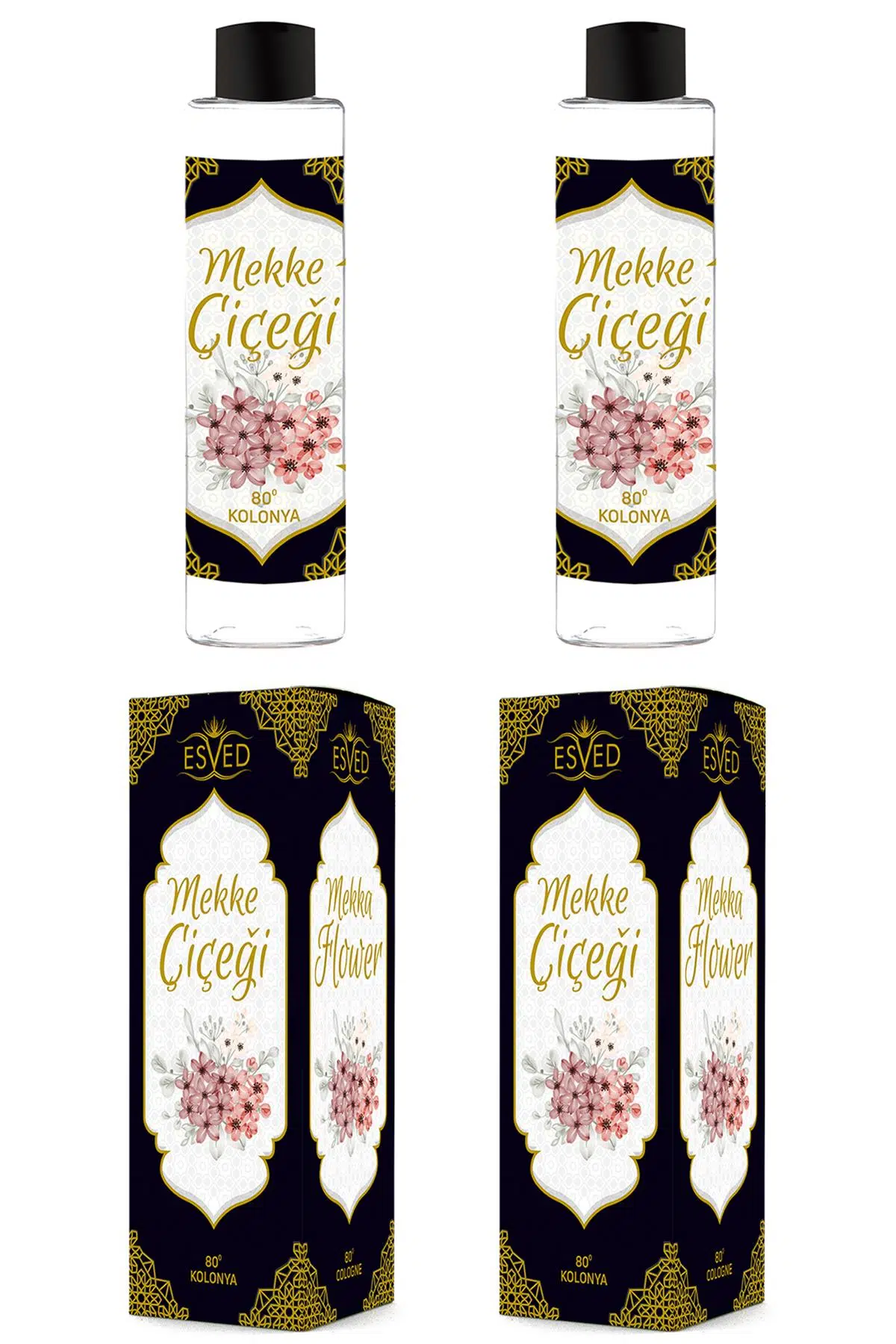 Mekke Çiçeği Kolonya 400Ml. 80 Derece 2 Adet