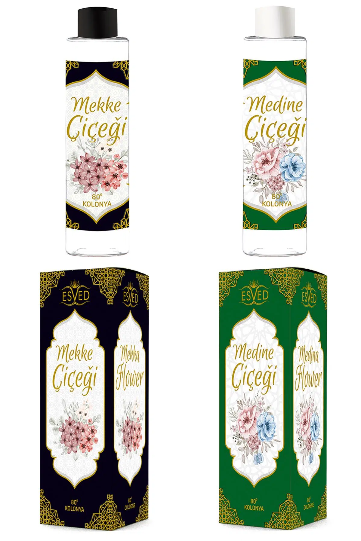 Mekke Çiçeği Ve Medine Çiçeği Kolonya 400Ml. 80 Derece