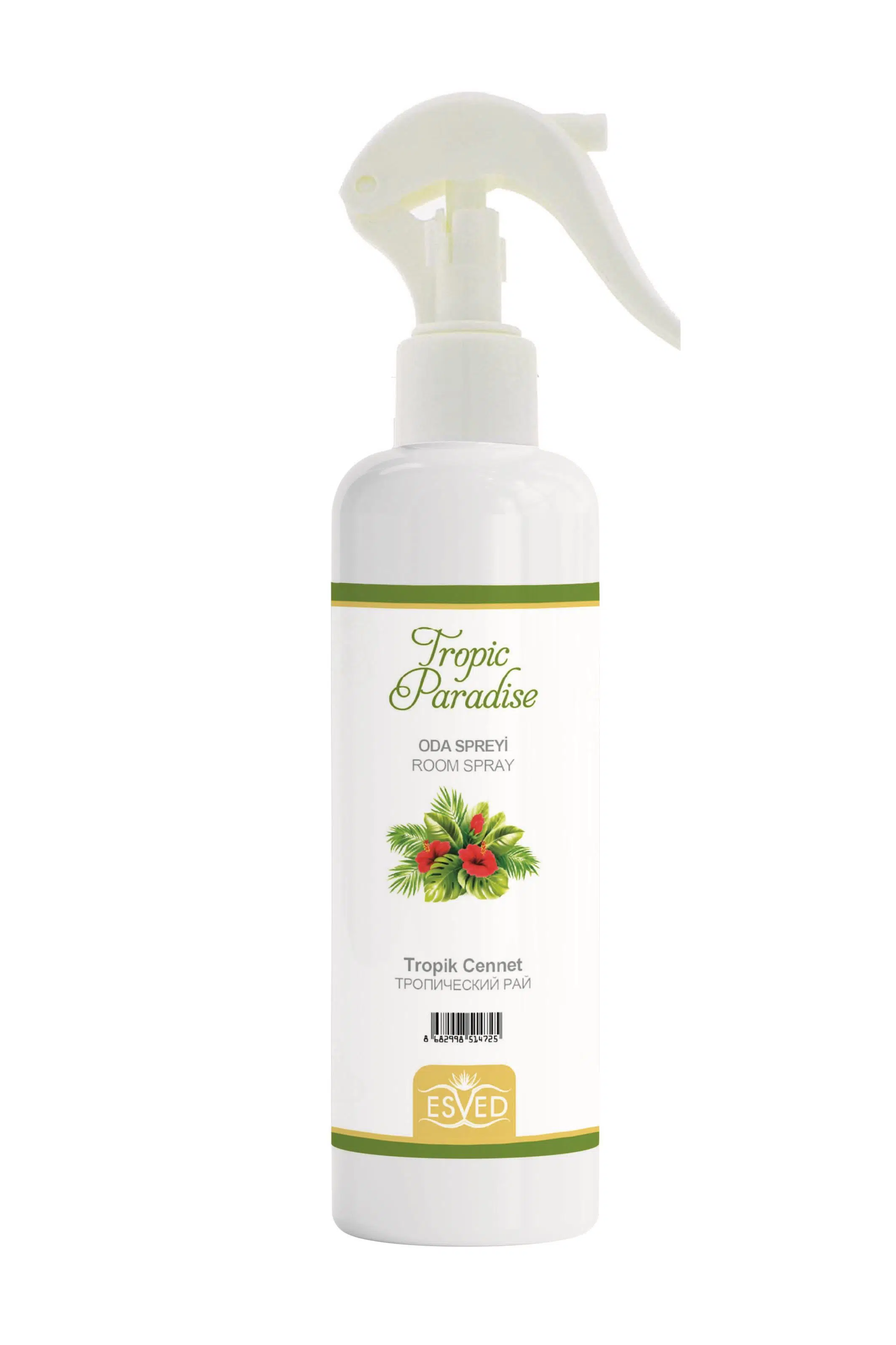 Tropik Cennet Kokusu Oto Kokusu Spreyli Araç Oda Ve Ortam Kokusu 400 Ml Kalıcı Uzun Ömürlü